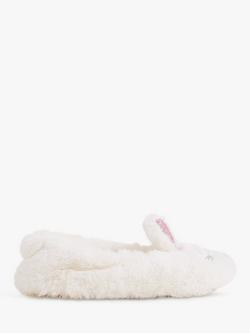 Angels by Accessorize Kids' Bunny Ballerina Slippers, Natural, 