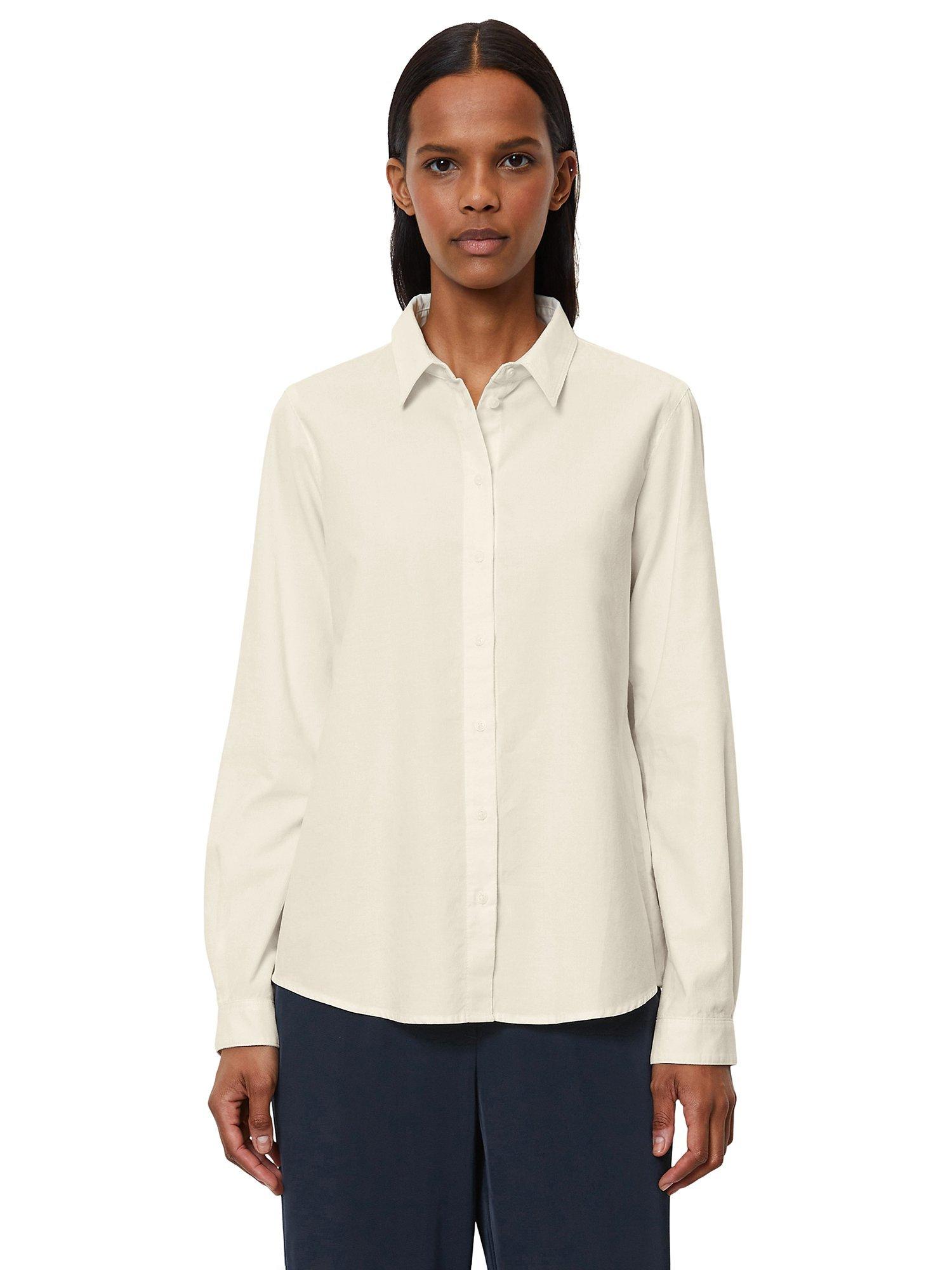 Marc O'Polo Fine Corduroy Long Sleeve Blouse, White