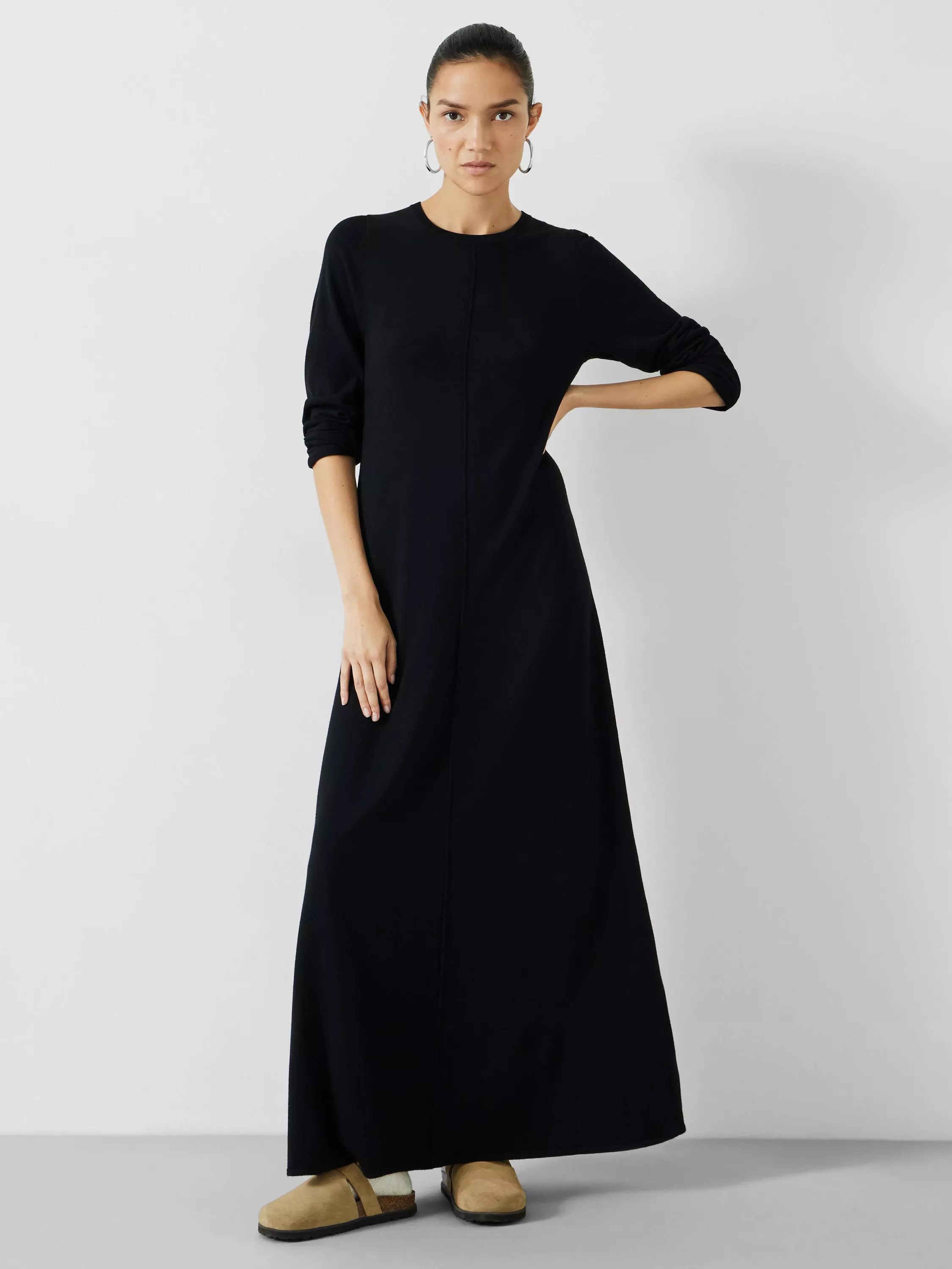 Black casual maxi dress uk online