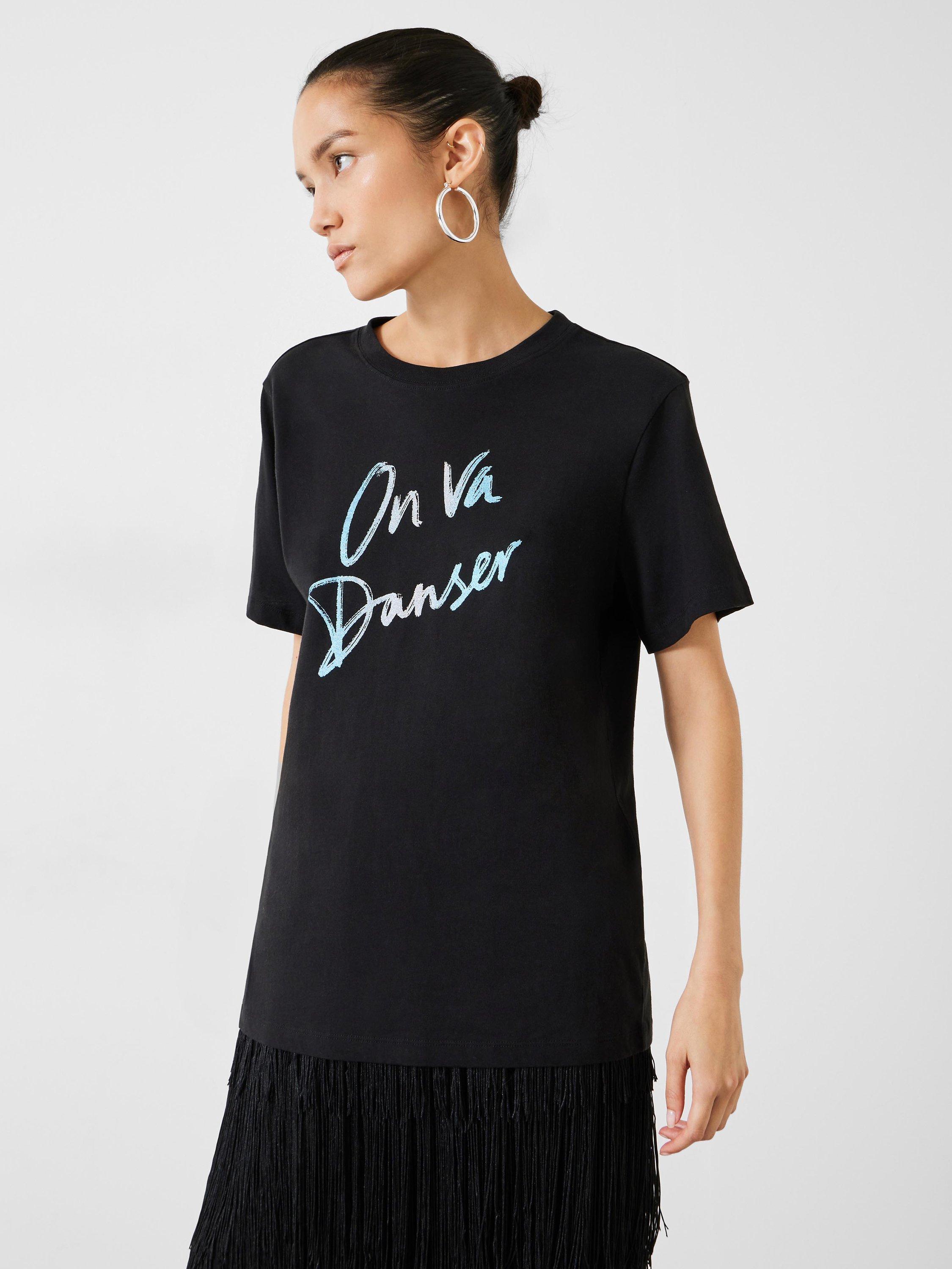 HUSH On Va Danser T-Shirt, Black