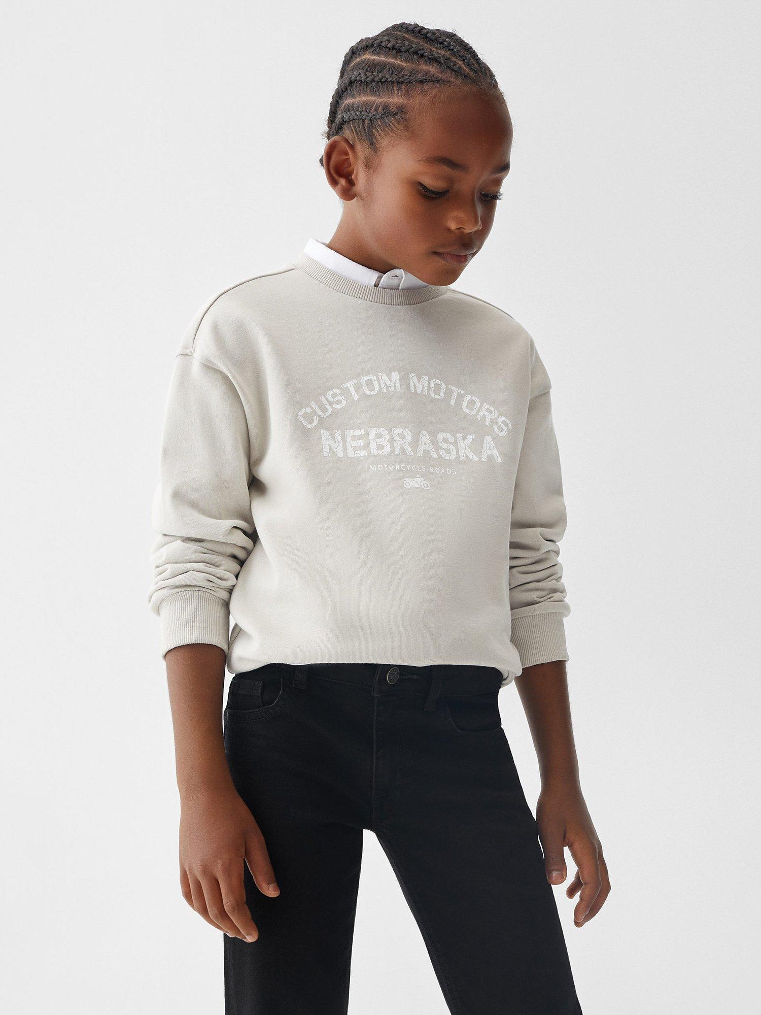 Mango Kids' Regular Fit Jeans, Grey