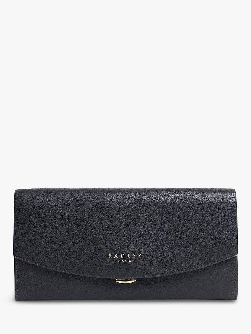 Radley Aspley Road Large Leather Flap Over Matinee Purse, Black, One Size