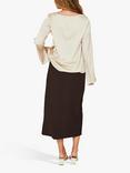 A-VIEW Annali Midi Skirt, Dark Brown