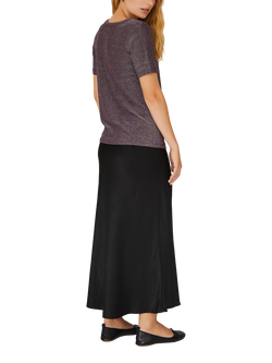 A-VIEW Carry Midi Sateen Skirt, Black - view 2, Black