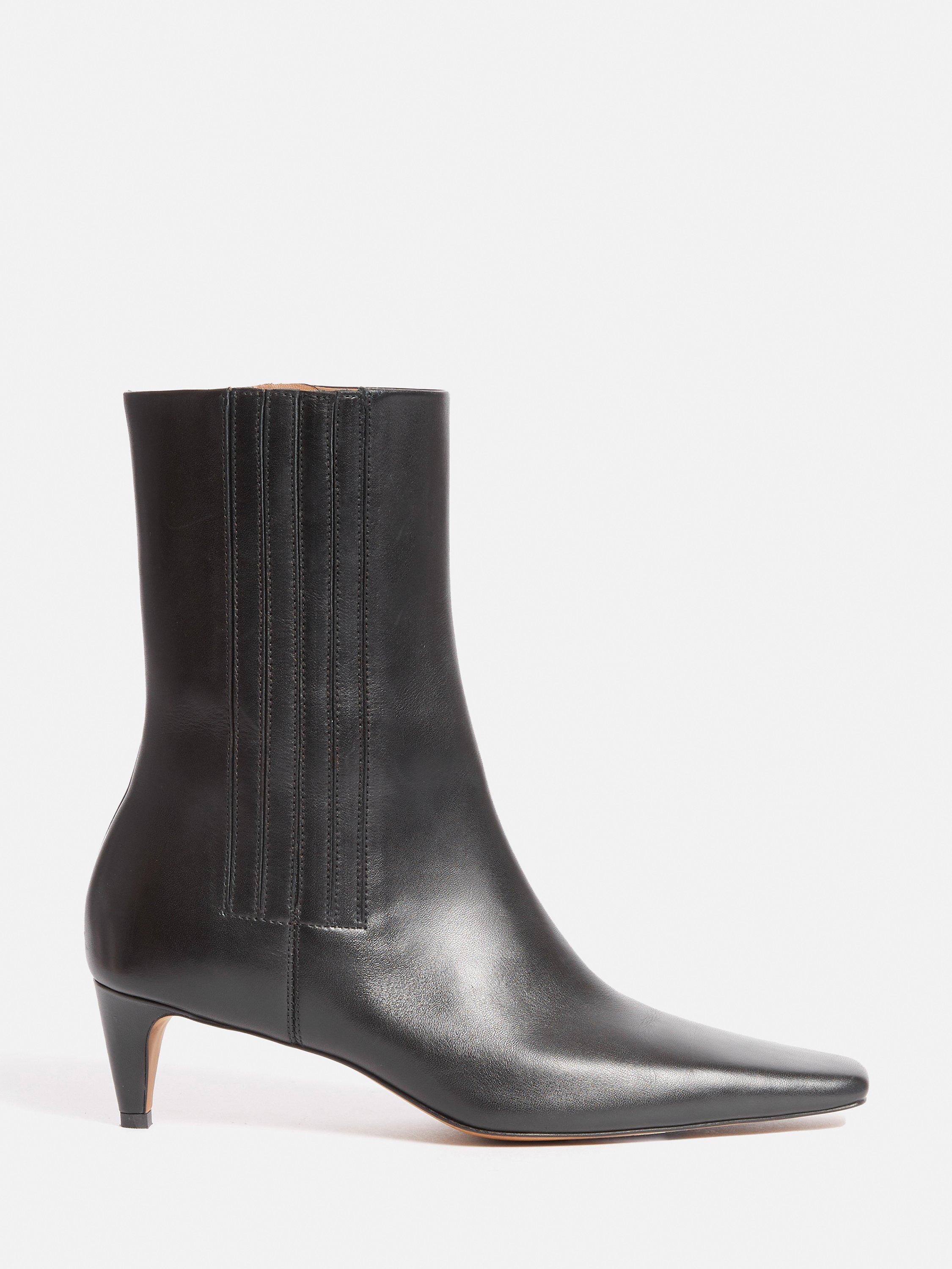 Jigsaw Valerie Heeled Ankle Boots, Black