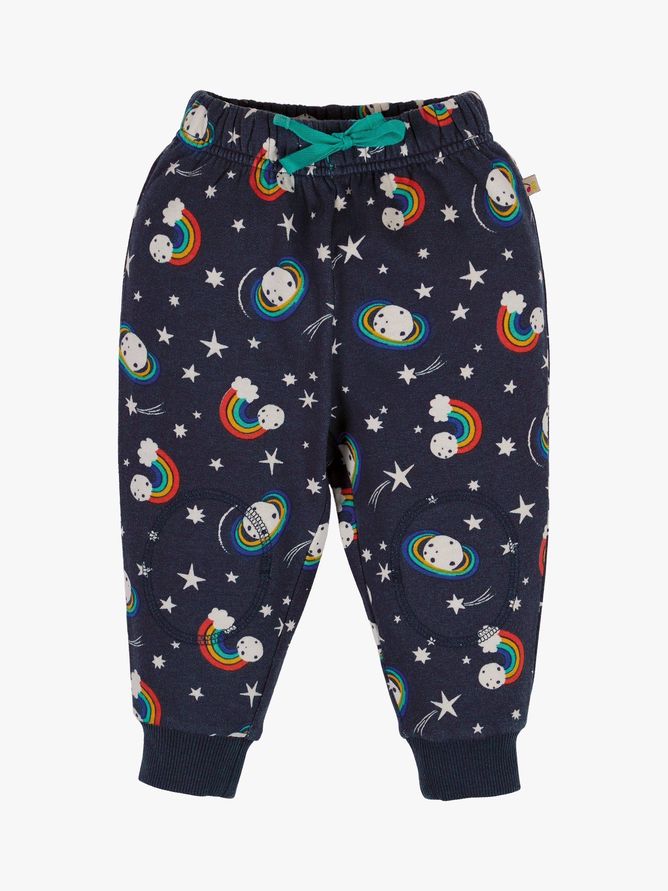 Frugi Baby Organic Cotton Snuggle Crawlers Joggers, Indigo