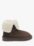Celtic & Co. Fold Down Sheepskin Boots, Mocca/Cream