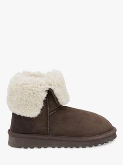 Celtic & Co. Fold Down Sheepskin Boots, Mocca/Cream, Mocca/Cream