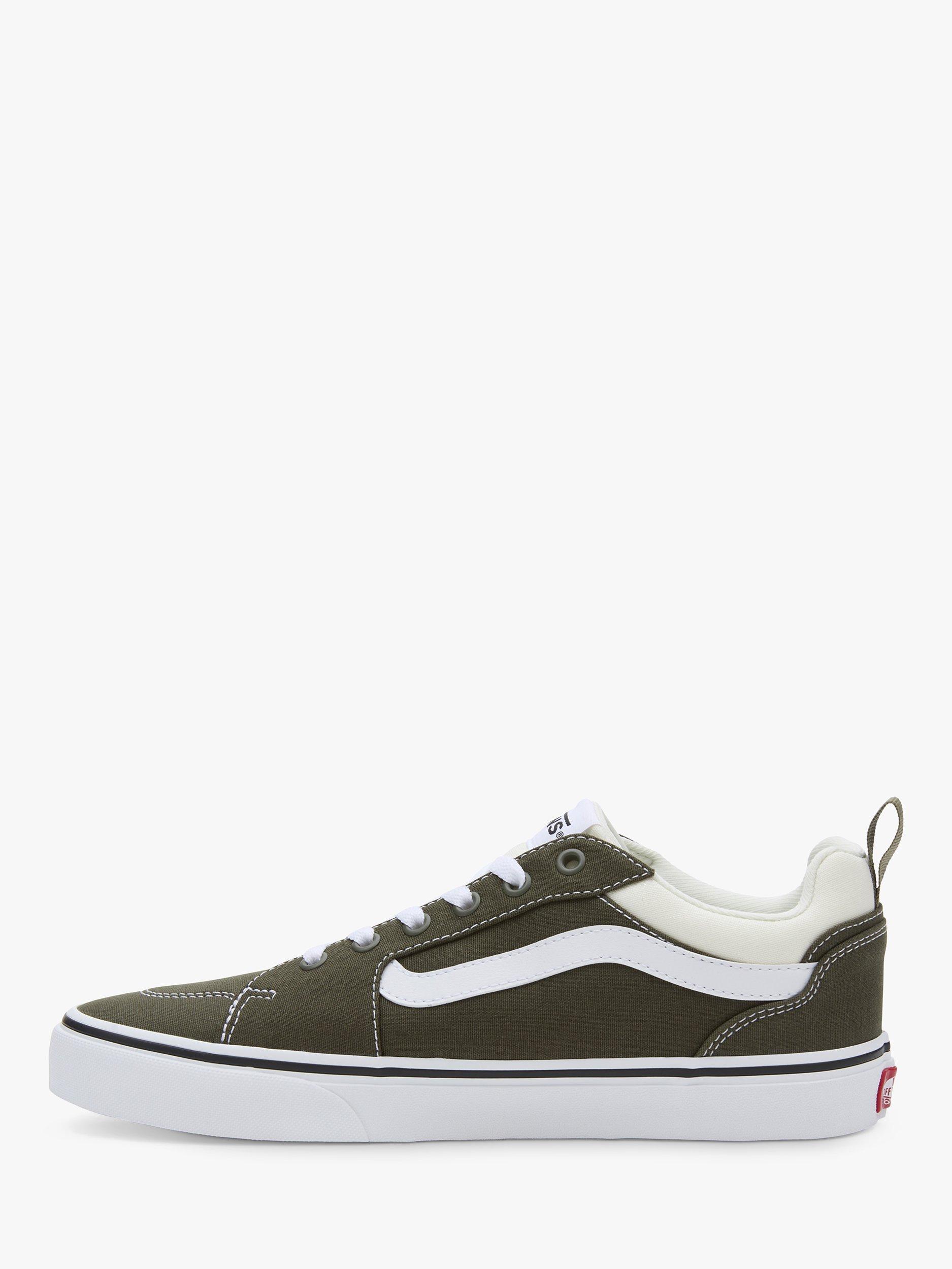 Product image 2 of 5, which shows Vans Filmore Decon Side Stripe Trainers, Olive/White, 7