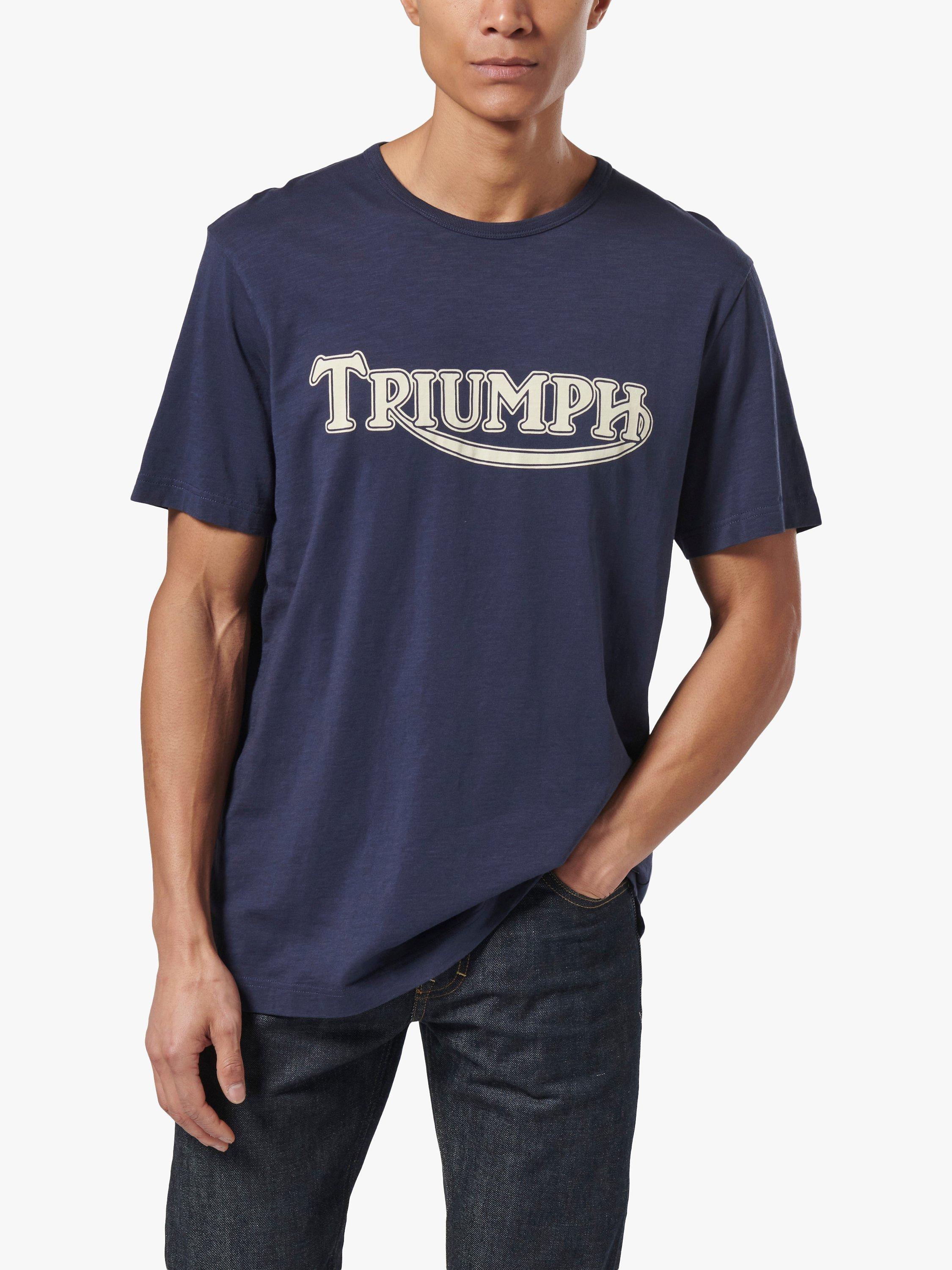 Product image 3 of 7, which shows Triumph Motorcycles Fork Seal T-Shirt, Indigo, S