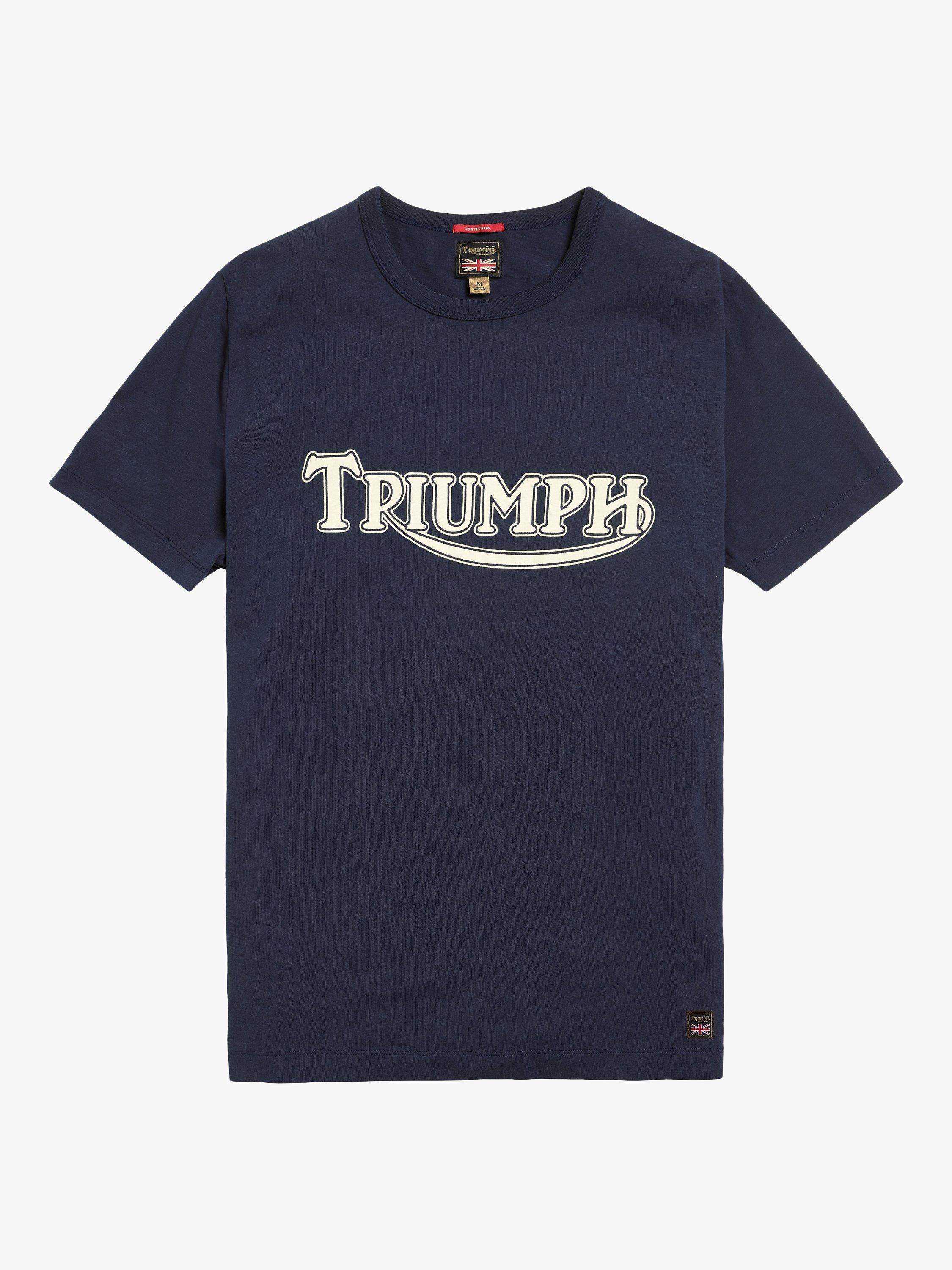 Product image 7 of 7, which shows Triumph Motorcycles Fork Seal T-Shirt, Indigo, S