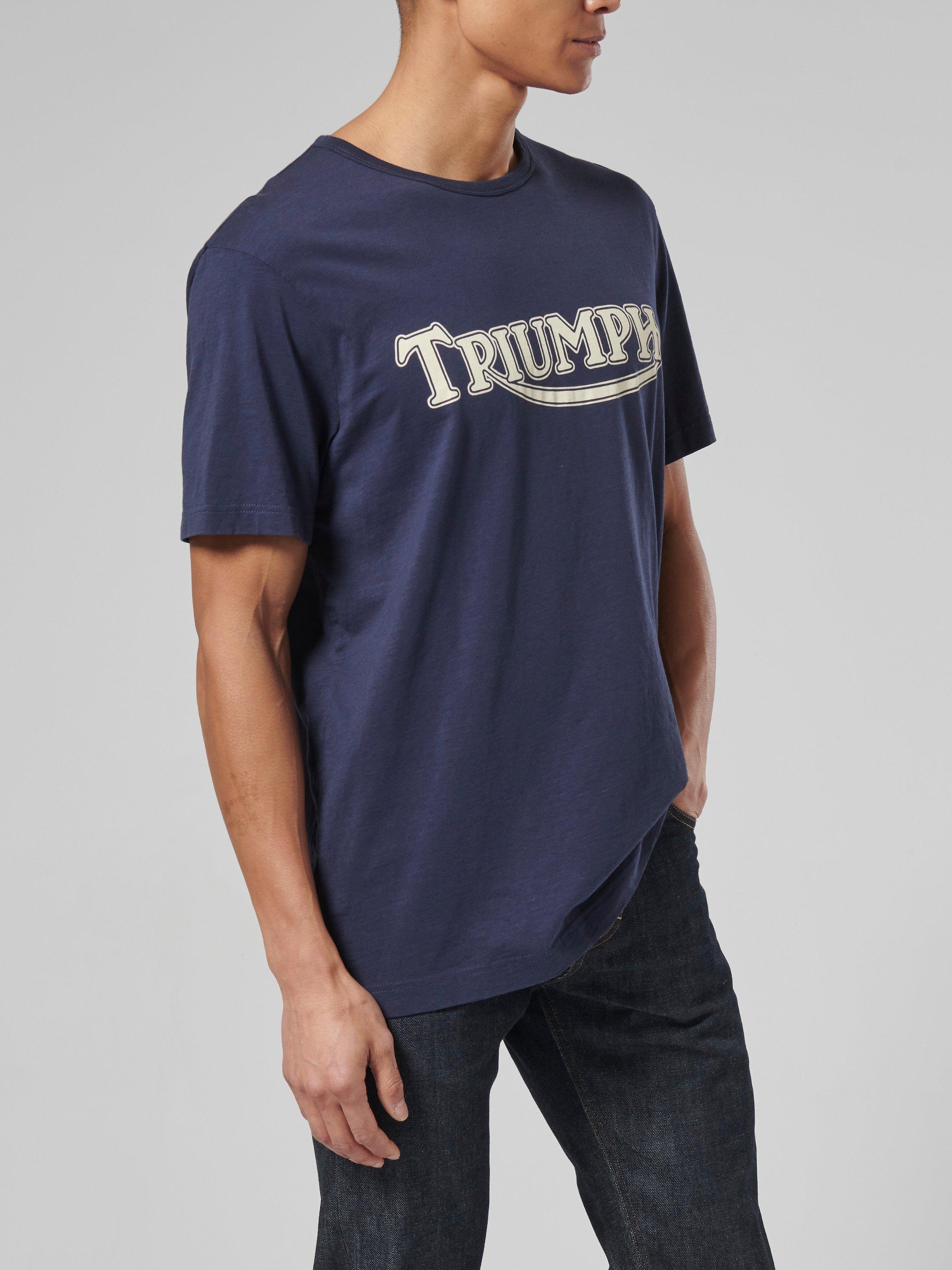 Product image 6 of 7, which shows Triumph Motorcycles Fork Seal T-Shirt, Indigo, S