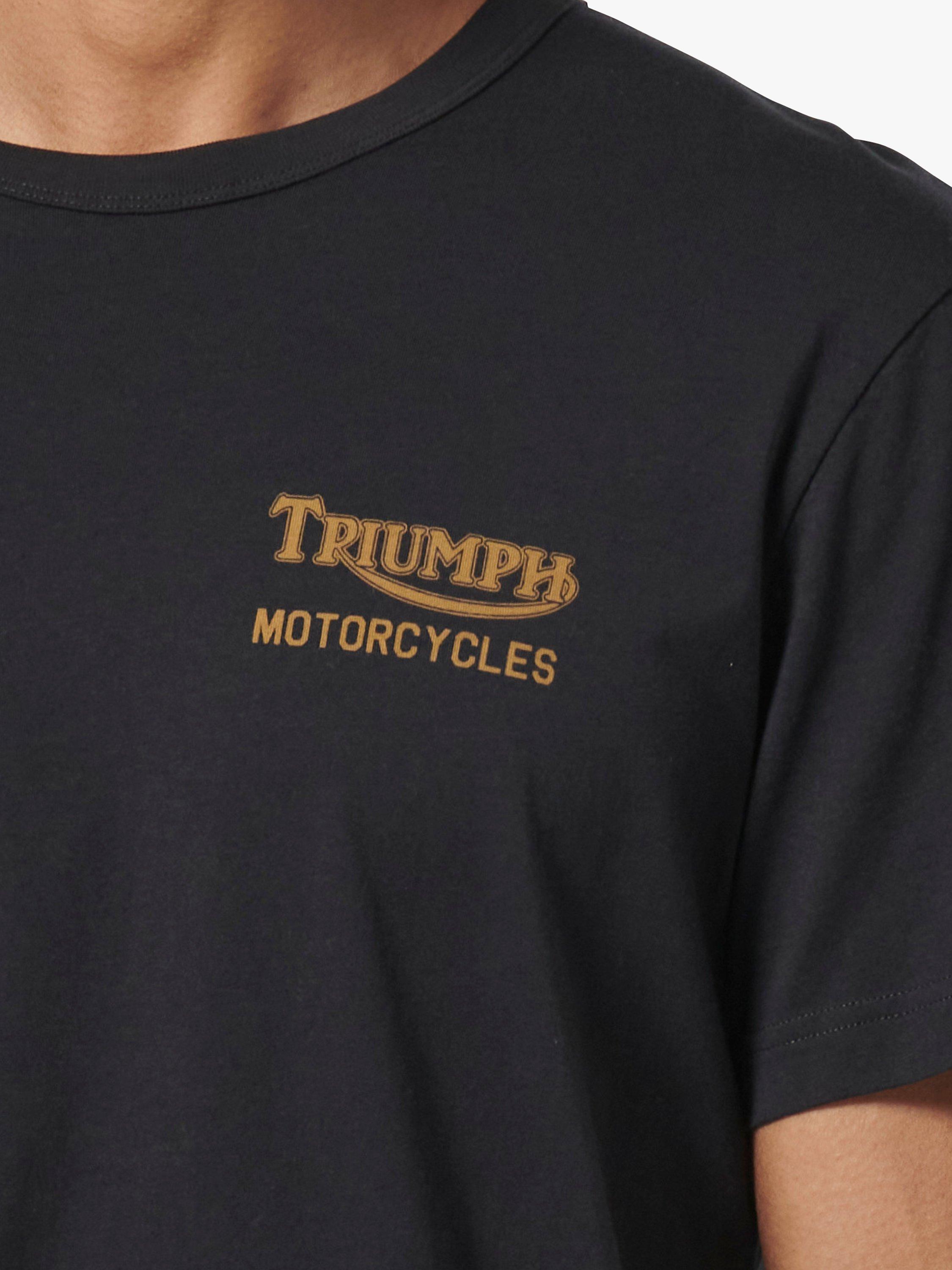Product image 4 of 6, which shows Triumph Motorcycles Adcote T-Shirt, Black, S