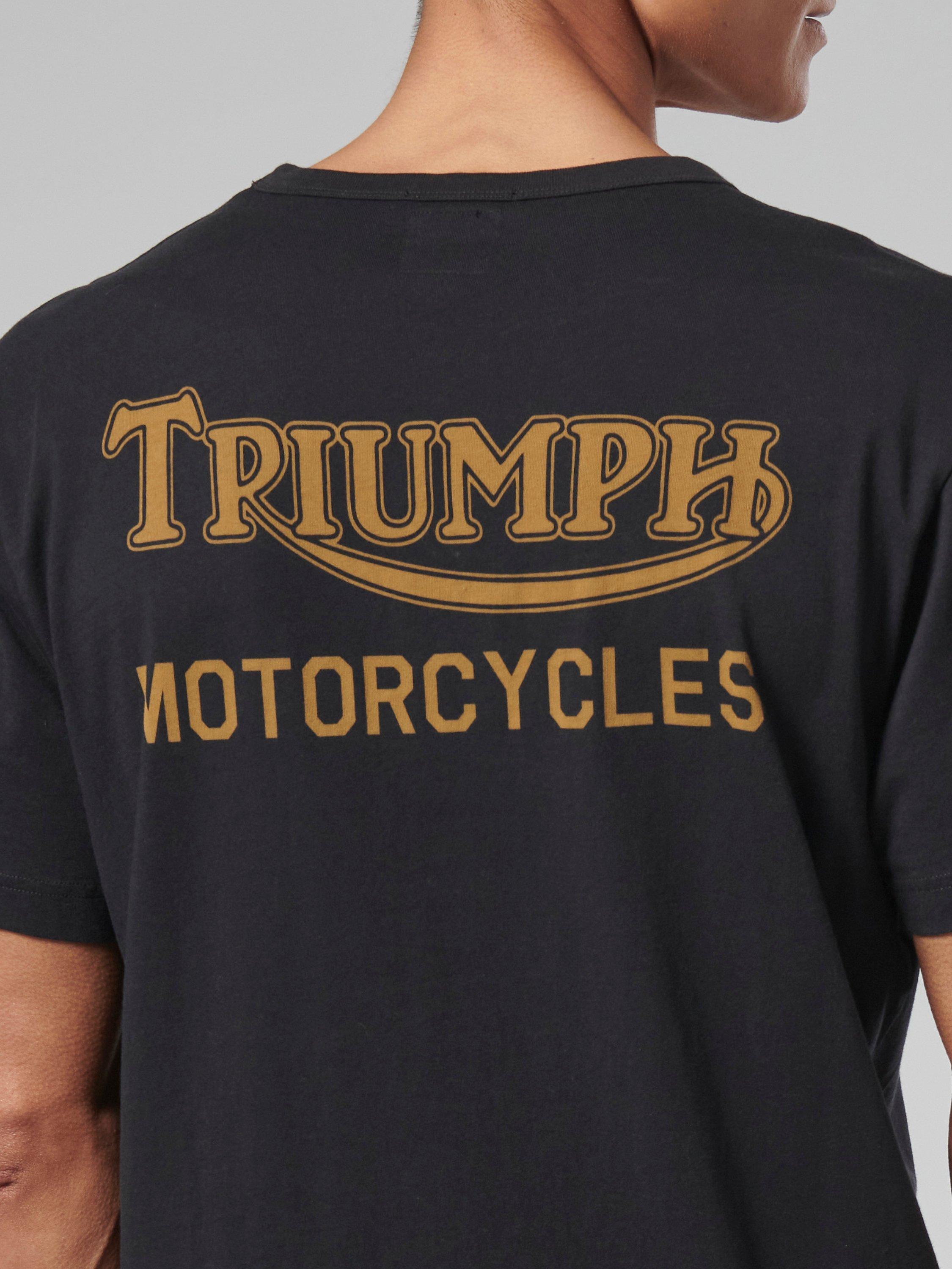 Product image 5 of 6, which shows Triumph Motorcycles Adcote T-Shirt, Black, S