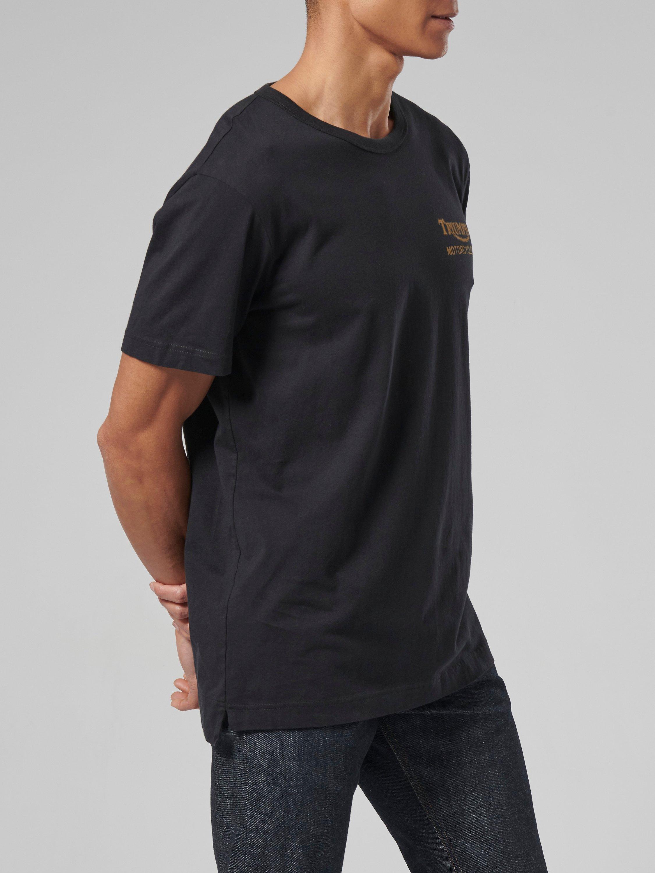Product image 6 of 6, which shows Triumph Motorcycles Adcote T-Shirt, Black, S
