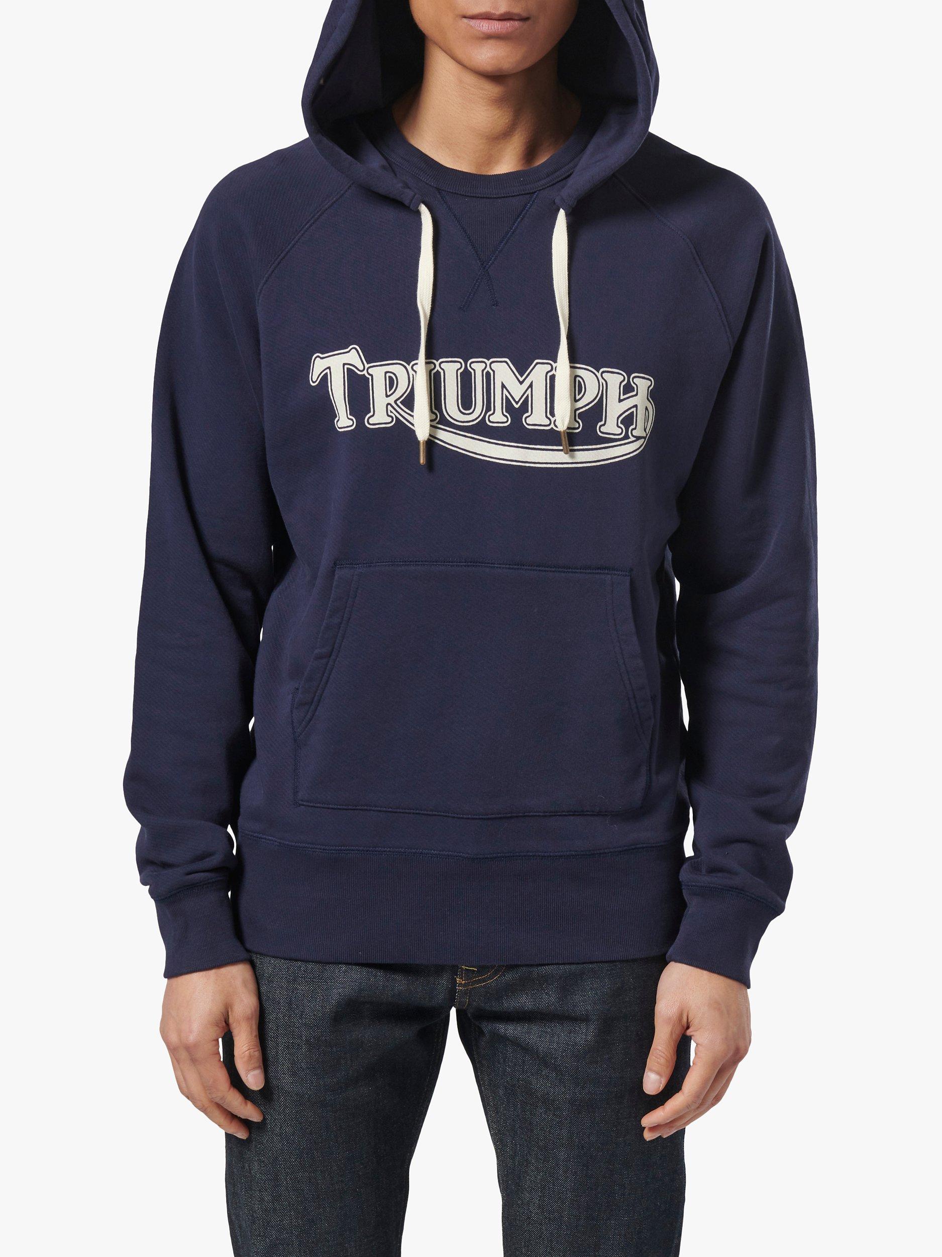 Product image 3 of 5, which shows Triumph Motorcycles Parka Hoodie, Indigo, S