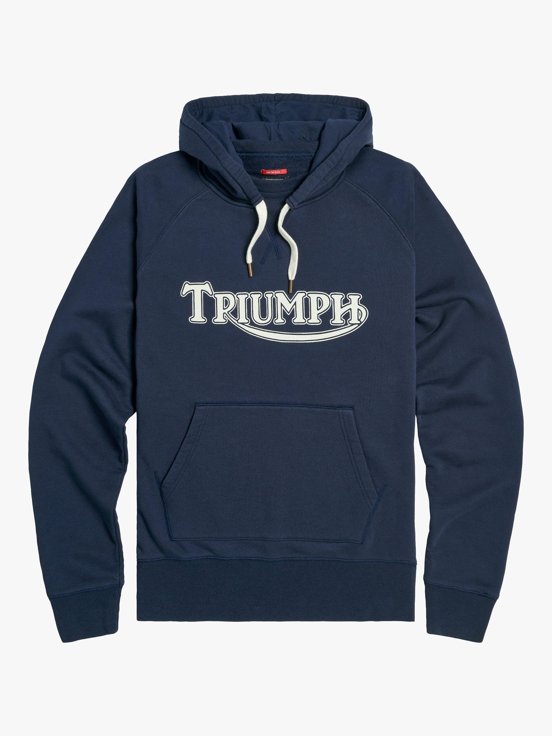 Product image 4 of 5, which shows Triumph Motorcycles Parka Hoodie, Indigo, S