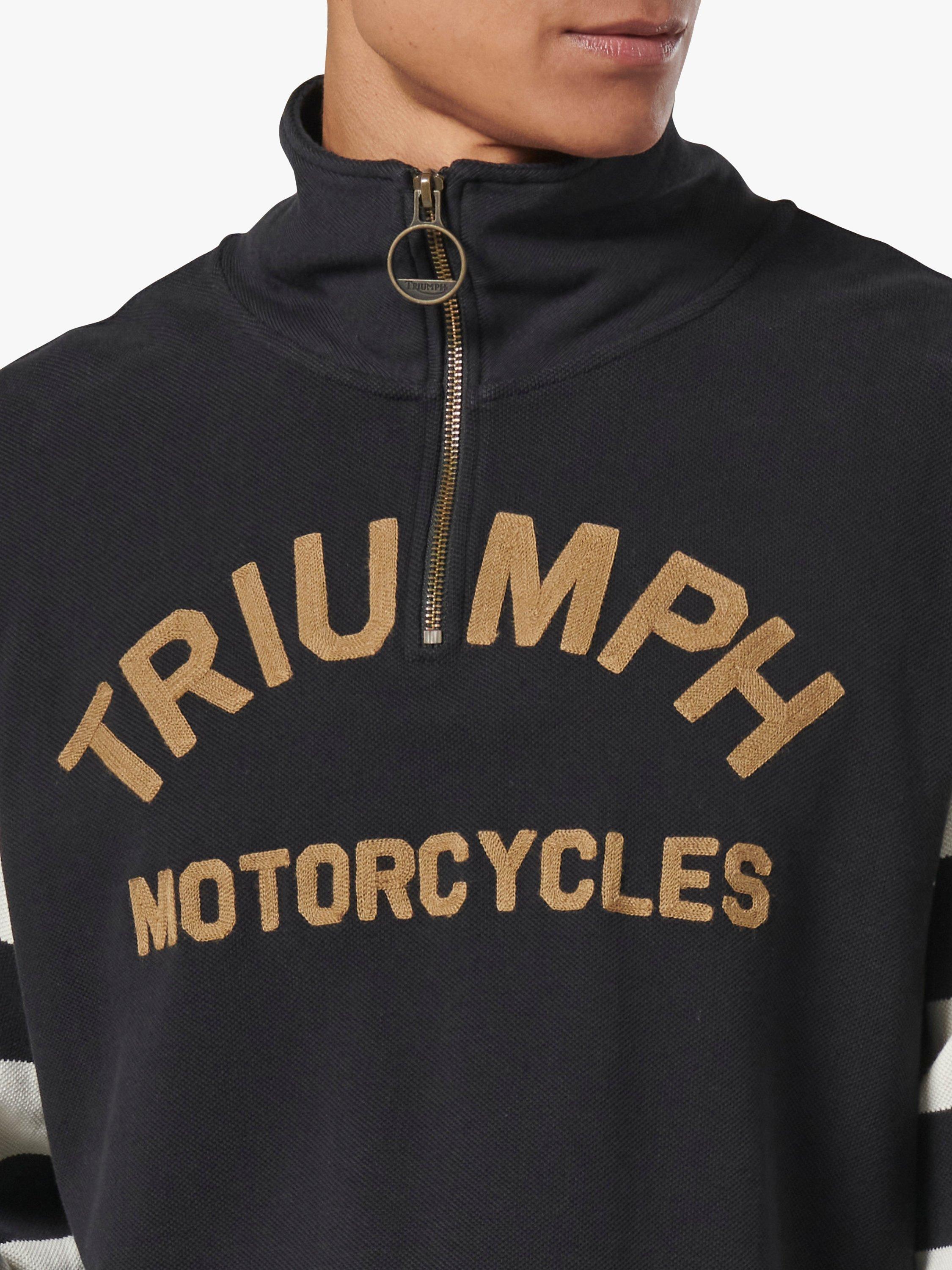 Product image 3 of 5, which shows Triumph Motorcycles Highly Quarter Zip Sweatshirt, Black, S