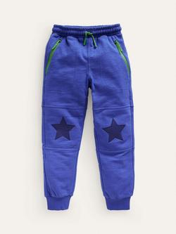 Mini Boden Kids' Warrior Star Reinforced Knee Joggers, Sapphire Blue, Sapphire Blue