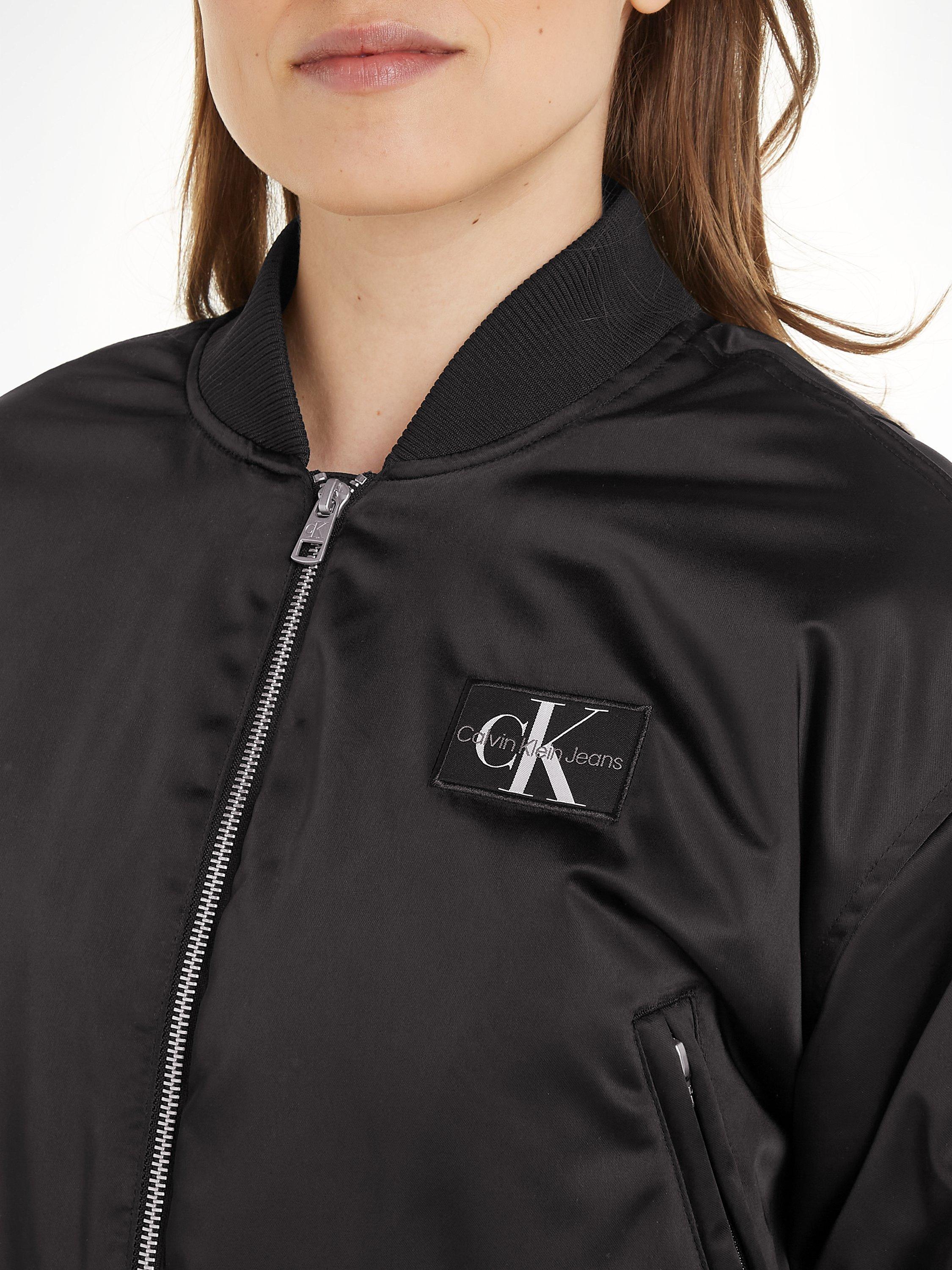 Calvin klein satin bomber jacket hotsell