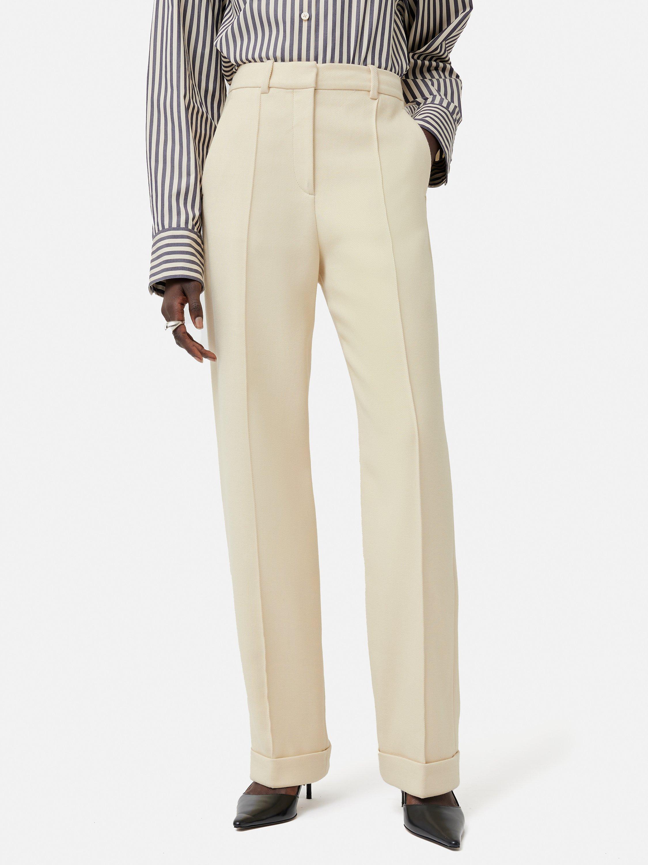Jigsaw Harley Cotton Wool Twill Turn Up Trousers