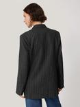 Jigsaw Tatton Wool Blend Pinstripe Blazer, Grey