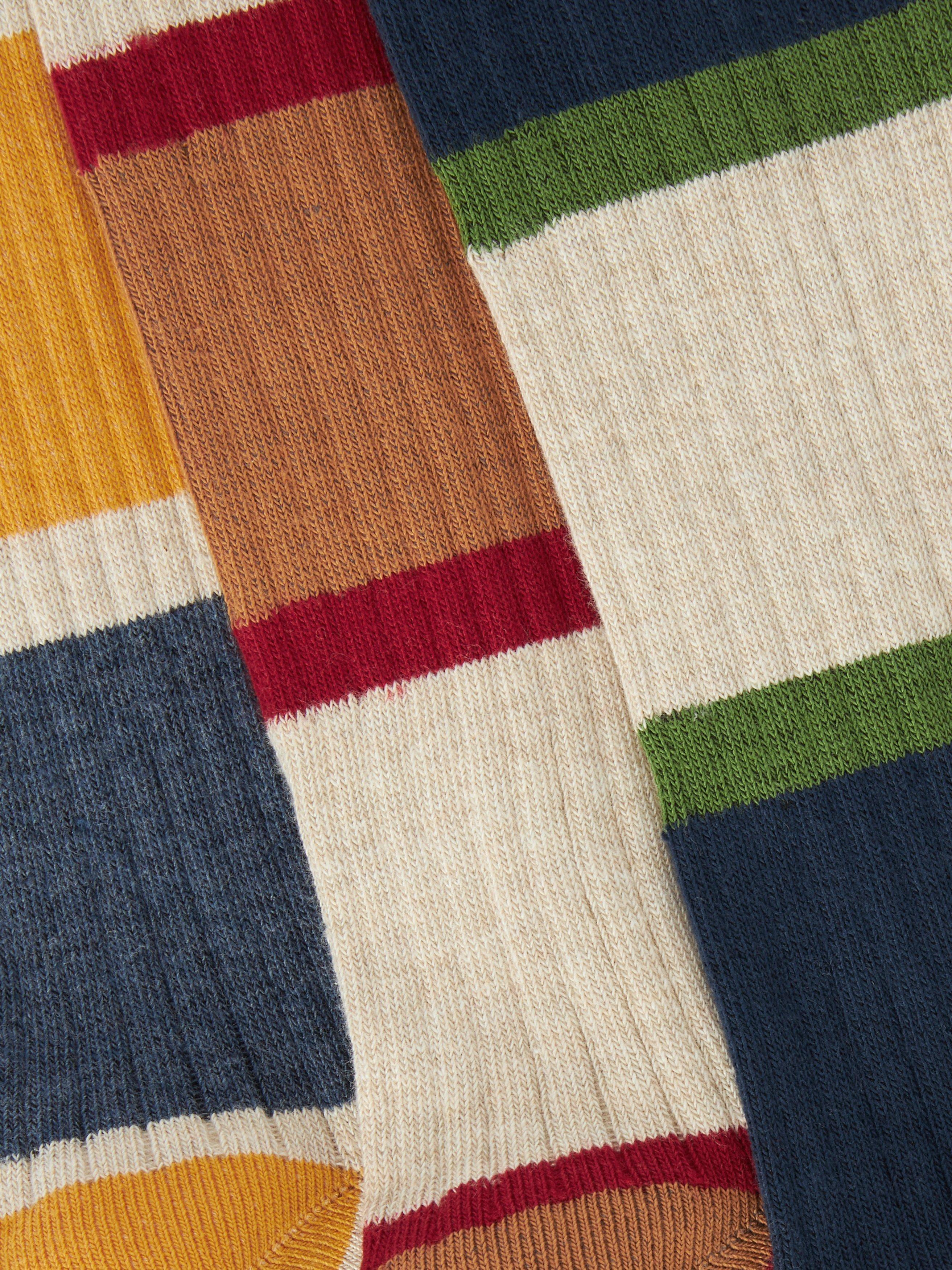 Product image 2 of 2, which shows John Lewis Colour Block Socks, Pack of 3, Multi, L