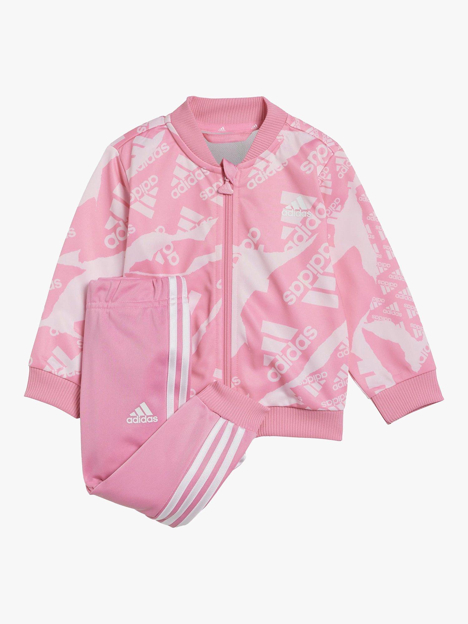 adidas Baby AEROREADY Camo Logo Tracksuit Set, Pink