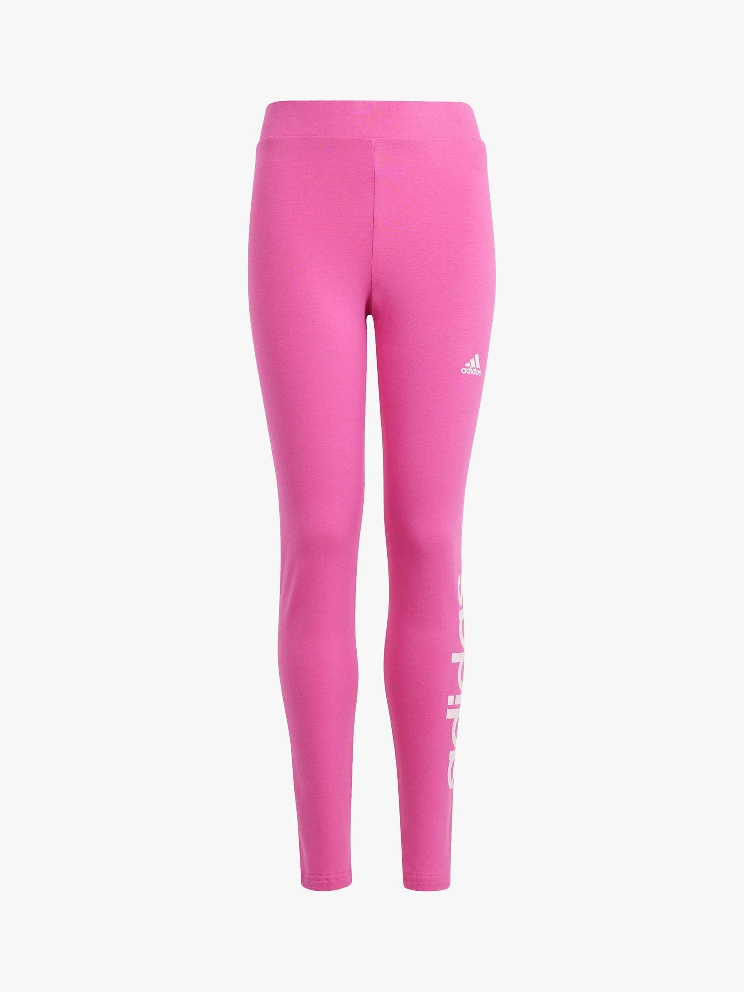 adidas Kids' Essentials Linear Logo Leggings, Pink