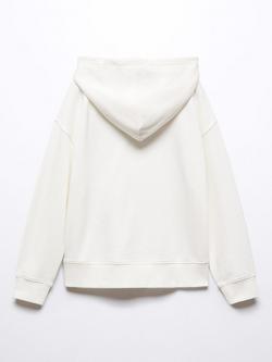 Mango Kids' Powerful Player Logo Hoodie, Natural White - view 2, Natural White