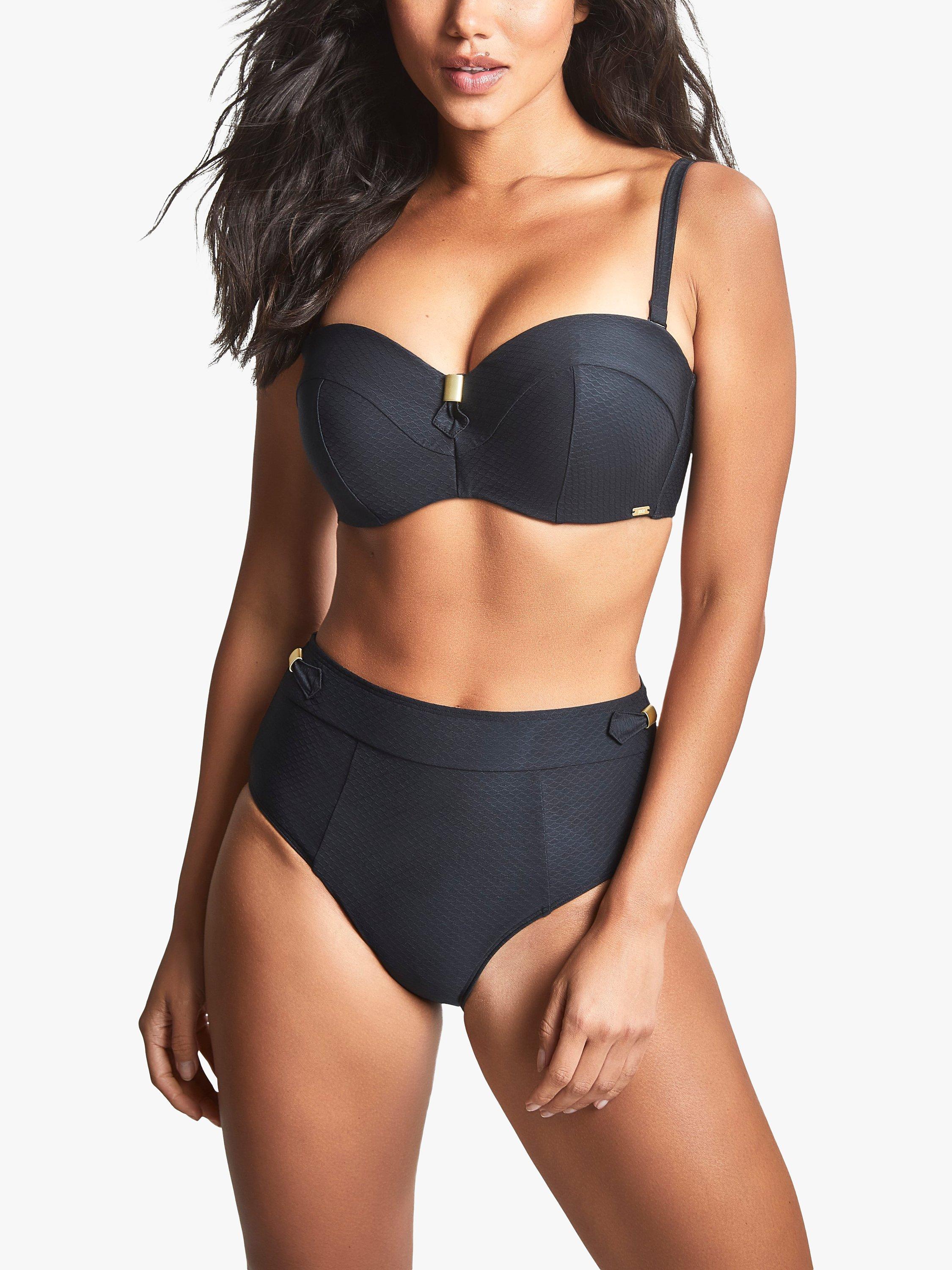 Panache Marianna High Waist Bikini Bottoms, Black