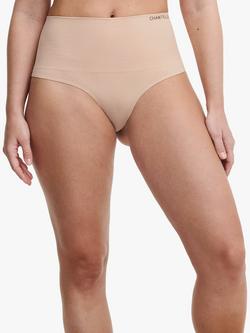 Chantelle Light Shaping High Waisted String Knickers, Clay Nude