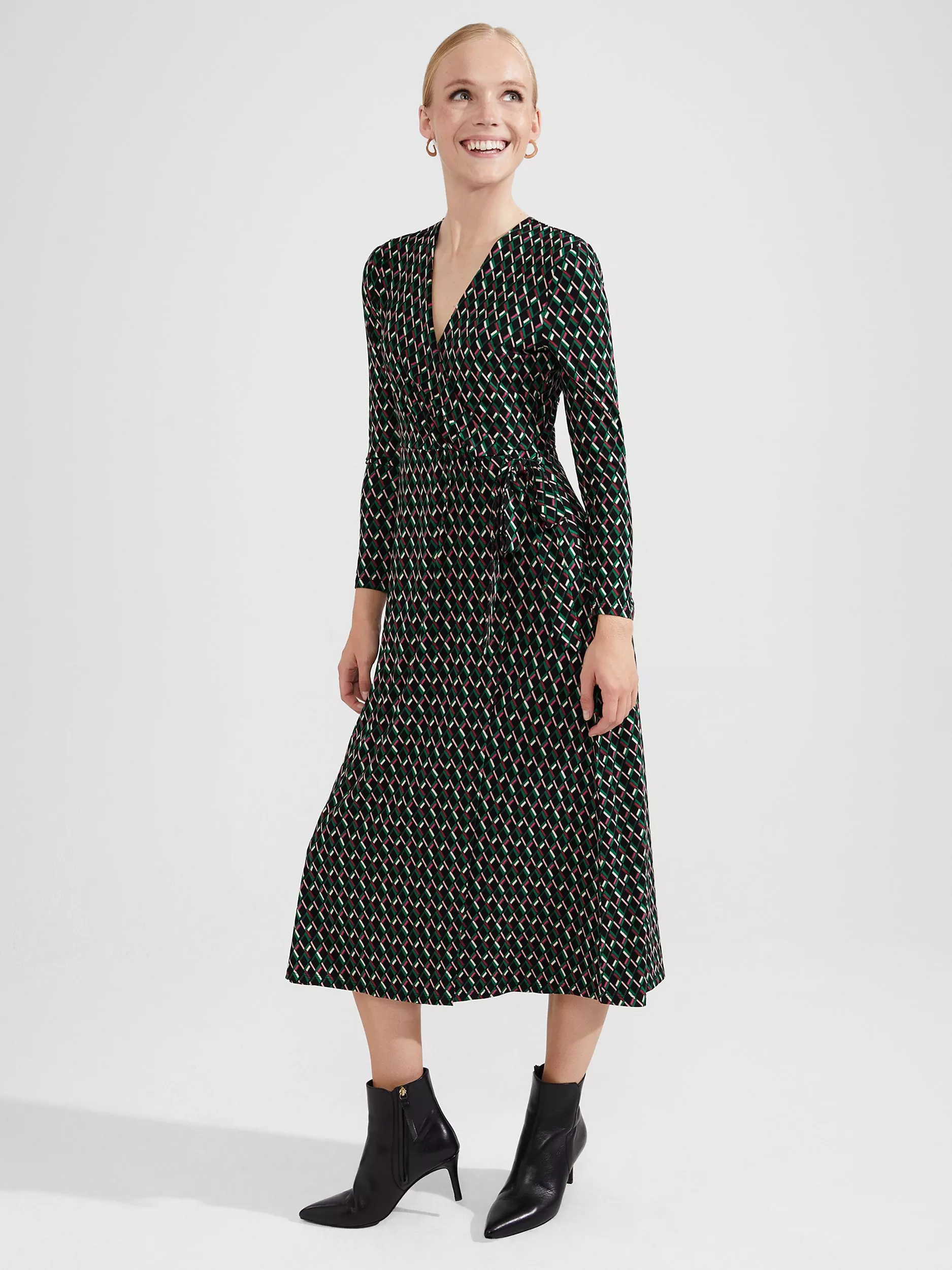 Hobbs kelly wrap dress sales
