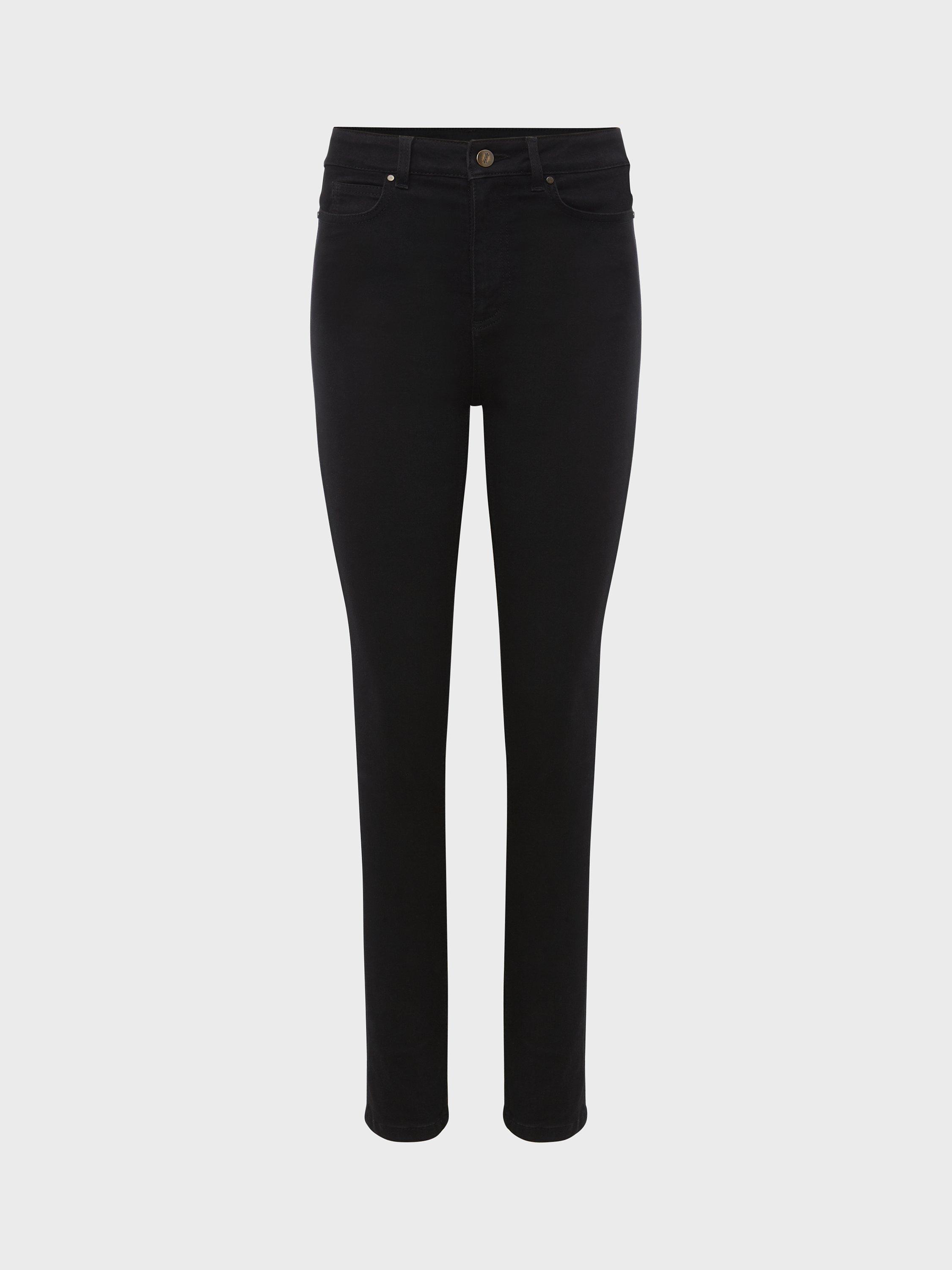 Hobbs Petite Gia Jeans, Black, 6