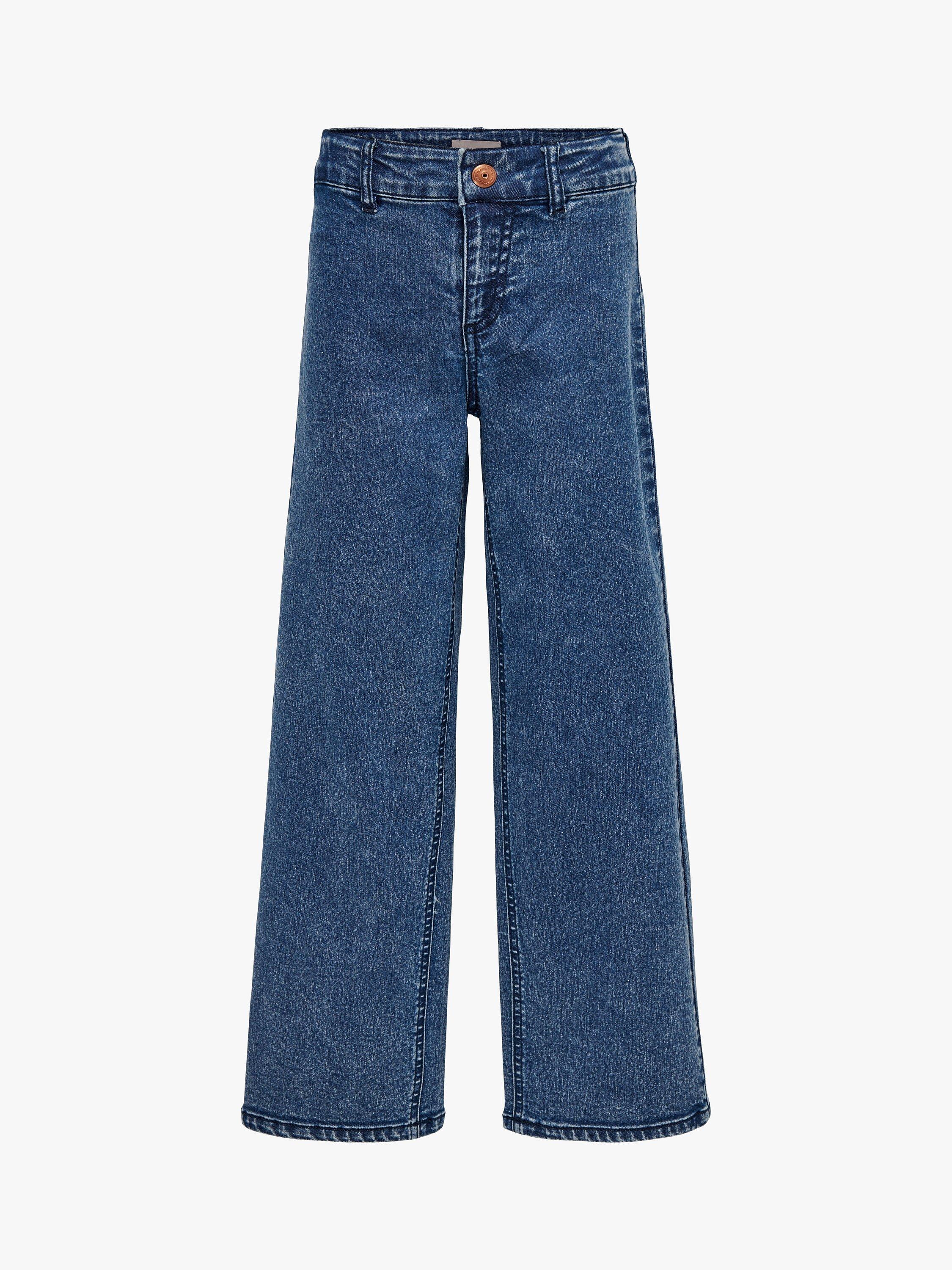 Kids ONLY Kids' Wide Leg Jeans, Dark Blue