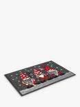 Wash+Dry Christmas Gonks Door Mat, Grey