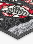 Wash+Dry Christmas Gonks Door Mat, Grey