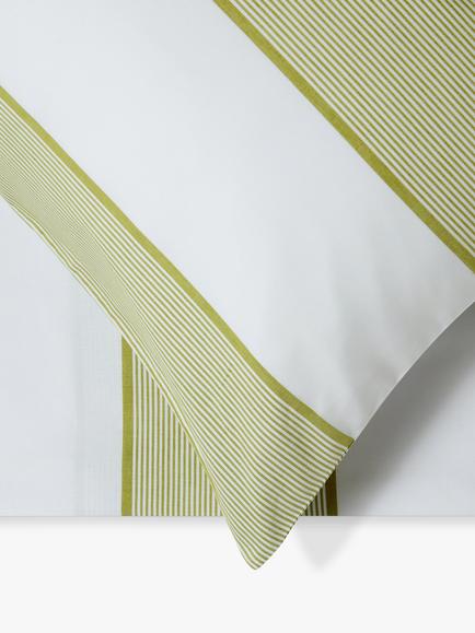 Jasper Conran London Pinstripe Jacquard Duvet Cover Set - view 2, Spinach
