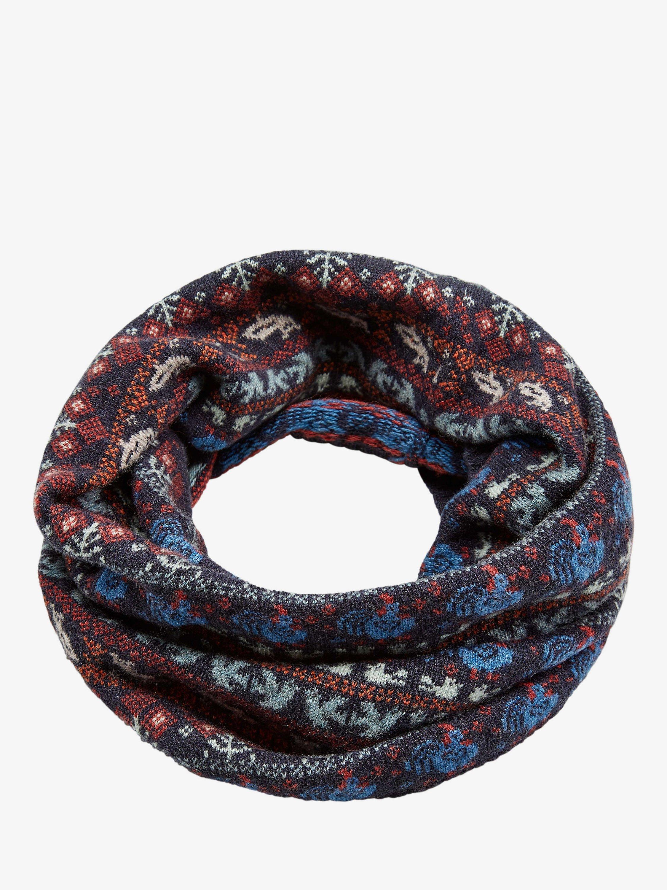 Brora Cashmere Folk Fairisle Snood, Midnight