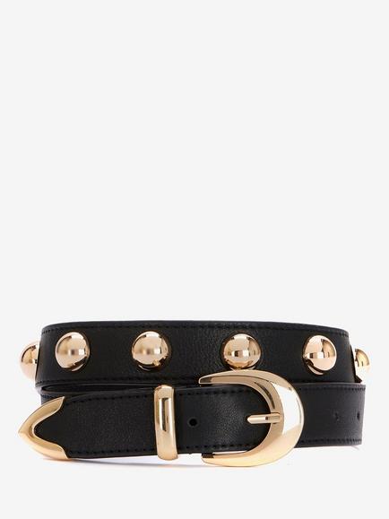 Mint Velvet Statement Leather Belt - view 2, Black