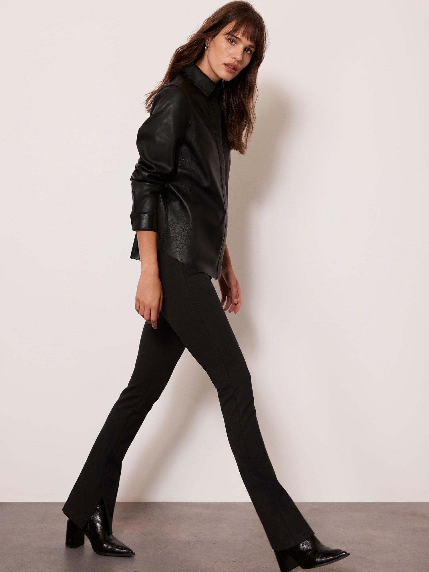 Mint Velvet Flare Treggings, Black