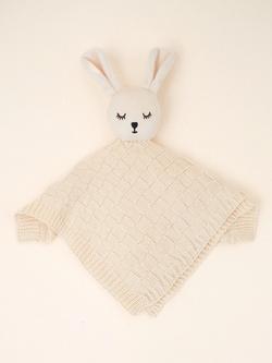 Truly Baby Cotton Knitted Bunny Comforter, Oat