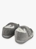 JoJo Maman Bébé Panda Easy-On Slipper Shoes, Grey Marl/Multi