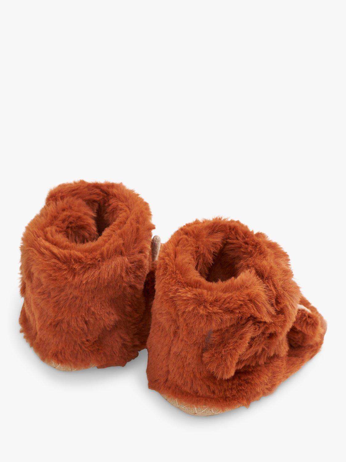 Product image 3 of 4, which shows JoJo Maman Bébé Kids' Cow Slipper Boots, Orange, 12-18 months