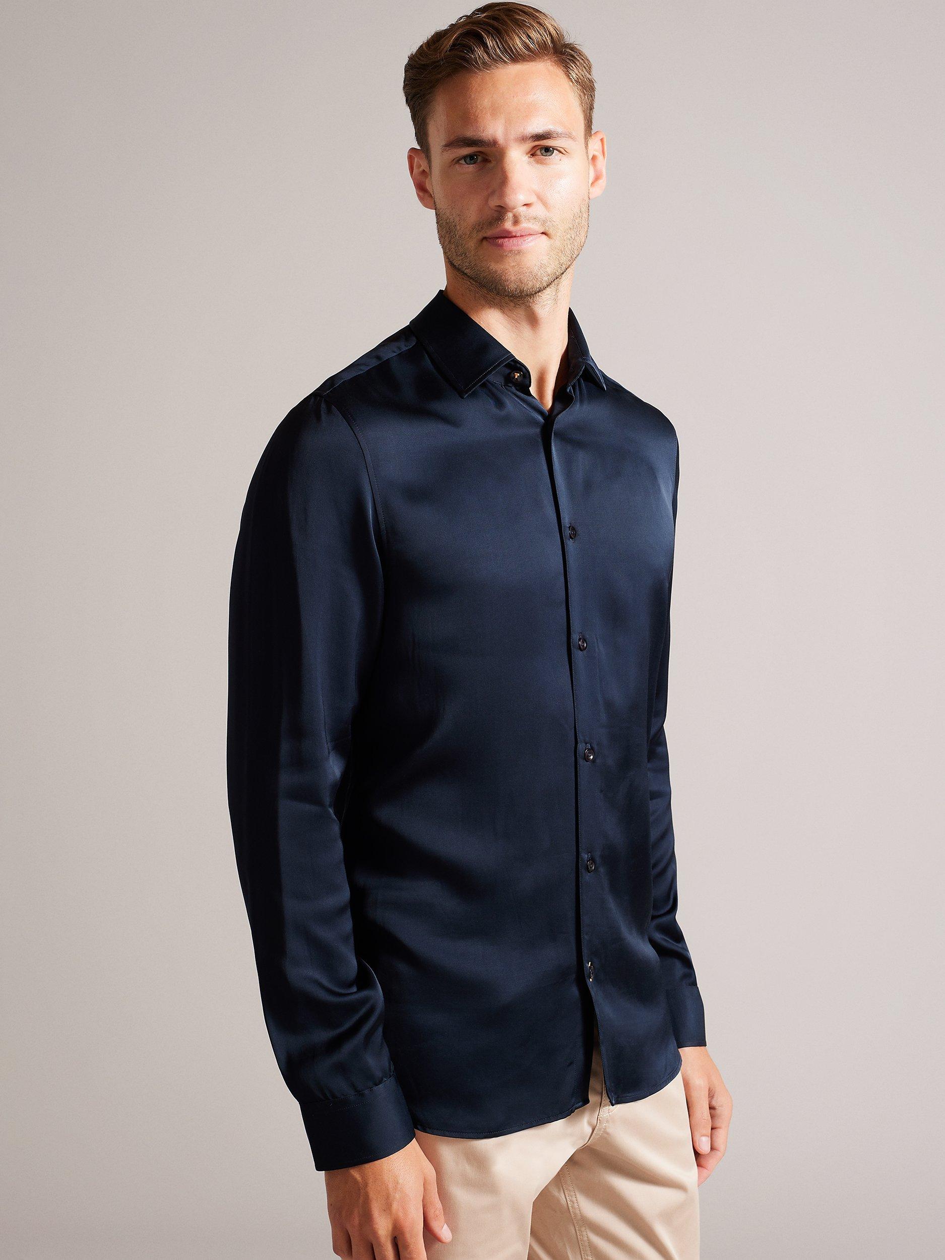 Ted Baker Corato Satin Shirt, Black