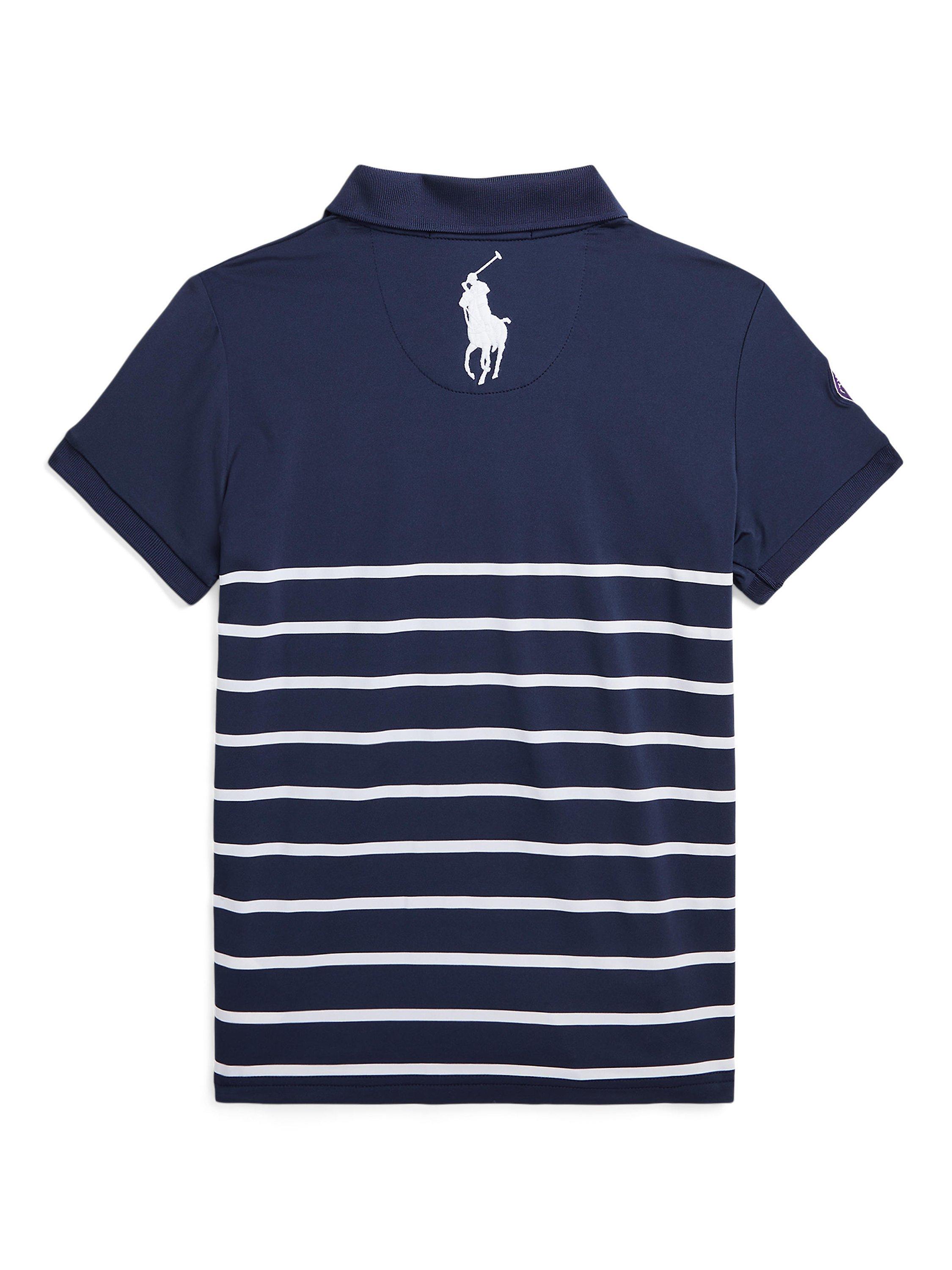Product image 2 of 2, which shows Polo Ralph Lauren Kids' Wimbledon Ball Kid Polo Top, Refined Navy, S