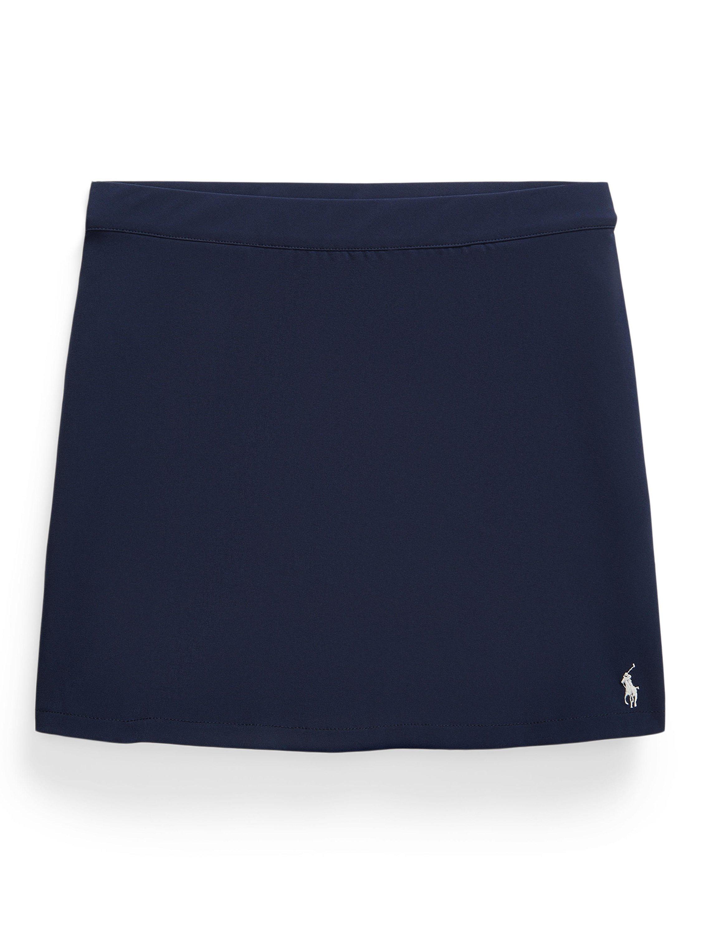 Product image 1 of 3, which shows Ralph Lauren Kids' Wimbledon Ball Kid Skort, Refined Navy, M