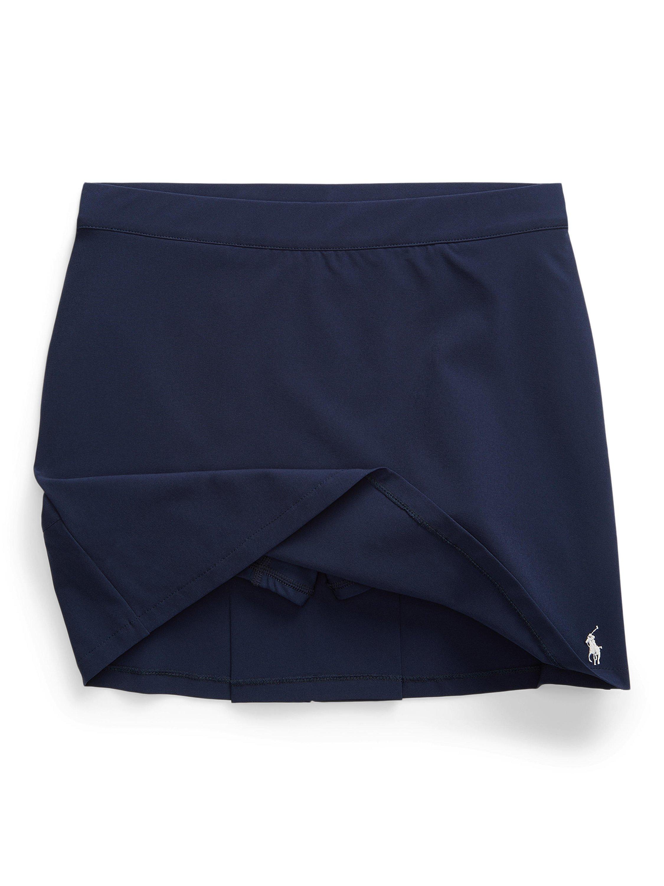Product image 3 of 3, which shows Ralph Lauren Kids' Wimbledon Ball Kid Skort, Refined Navy, M