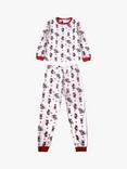 Brand Threads Boys' Mickey Mouse & Friends Christmas Fleece Pyjamas, Cream