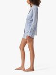 myza Striped Organic Cotton Long Sleeve Pyjama Short Set